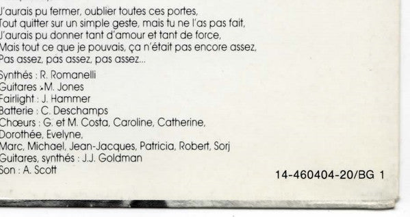 Jean-Jacques Goldman - Entre Gris Clair Et Gris Foncé