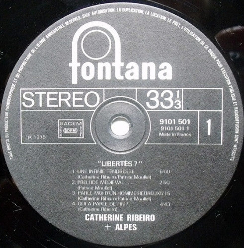 Catherine Ribeiro + Alpes -(Libertés ?)