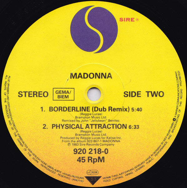 Madonna -Borderline (U.S. Remix)