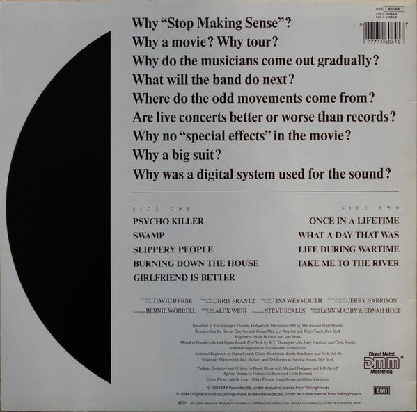 Talking Heads -Stop Making Sense