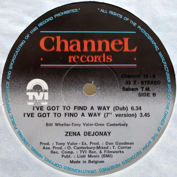 Zena Dejonay -I've Got To Find A Way