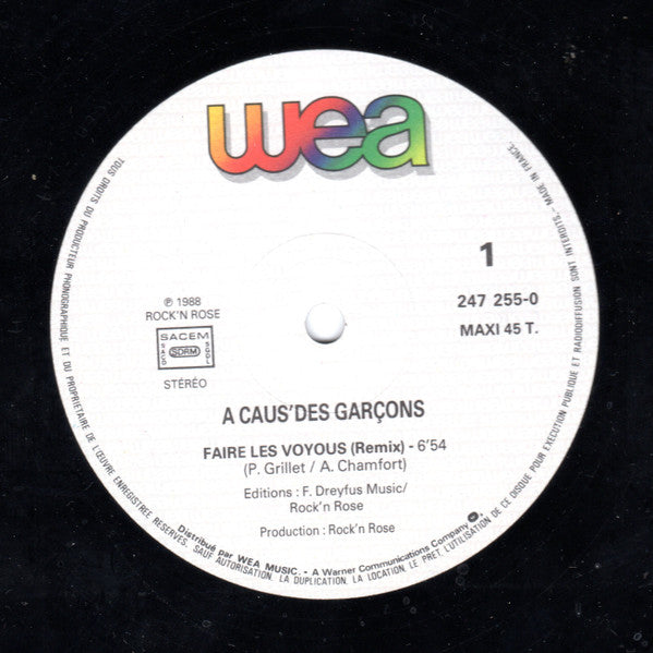 A Caus' Des Garçons - Faire Les Voyous (Remix House Music)