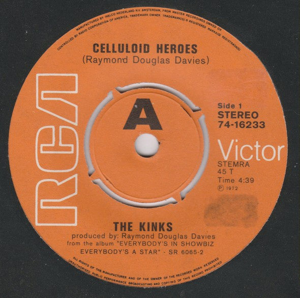 The Kinks -Celluloid Heroes / Hot Potatoes