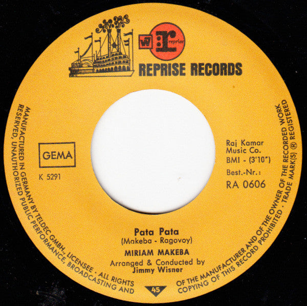 Miriam Makeba -Pata Pata / The Ballad Of The Sad Young Men