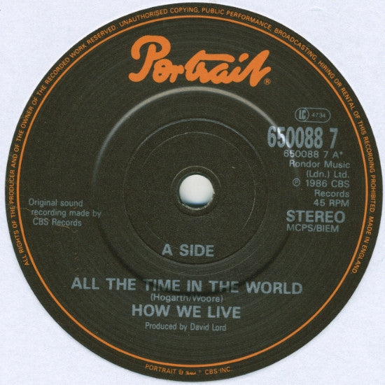 How We Live -All The Time In The World