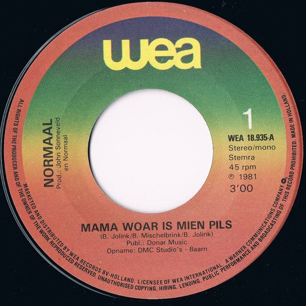 Normaal -Mamma Woar Is Mien Pils