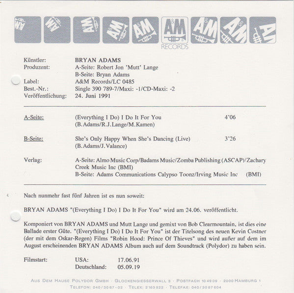 Bryan Adams -(Everything I Do) I Do It For You