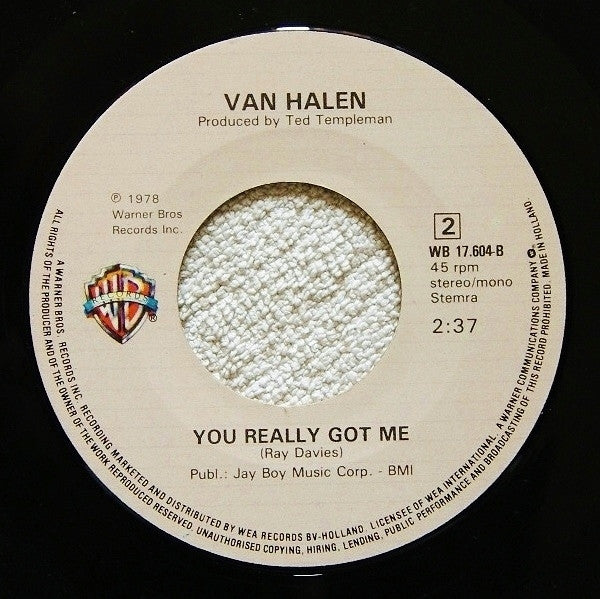 Van Halen -Runnin' With The Devil / You Really Got Me