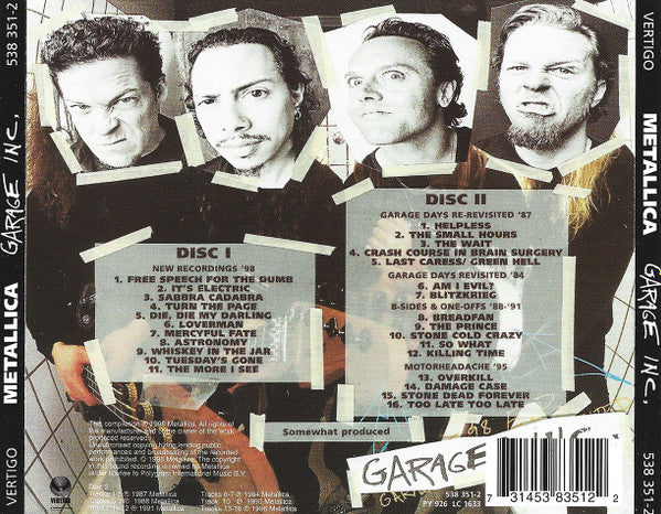 Metallica -Garage Inc.
