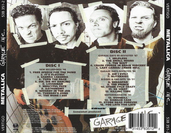 Metallica -Garage Inc.