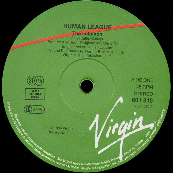 Human League* -The Lebanon