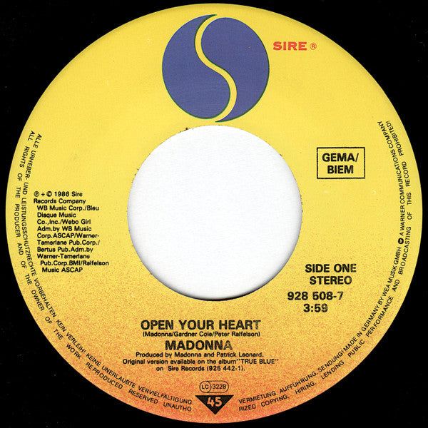 Madonna -Open Your Heart