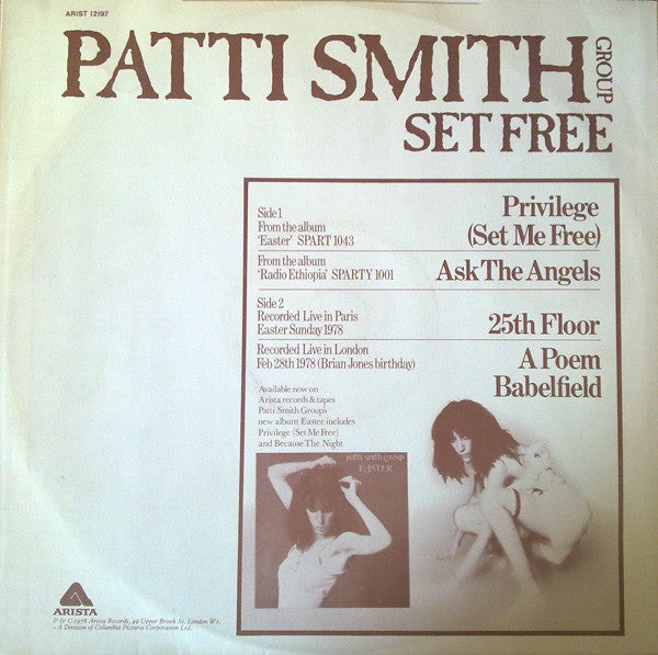 Patti Smith Group -Set Free