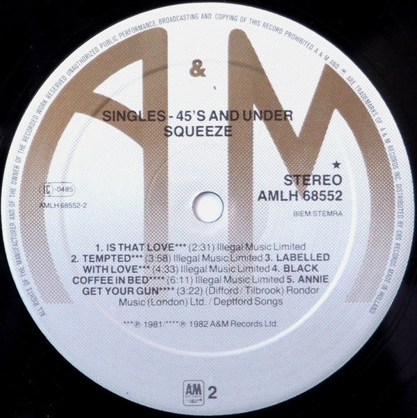 Squeeze (2) -Singles - 45's And Under