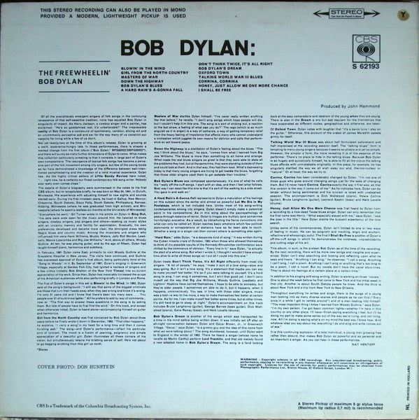 Bob Dylan -The Freewheelin' Bob Dylan