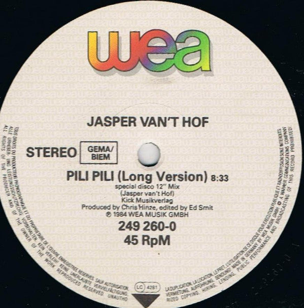 Jasper Van't Hof -Pili-Pili
