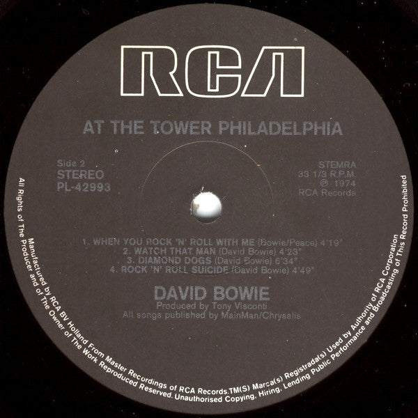 David Bowie -David Bowie At The Tower Philadelphia