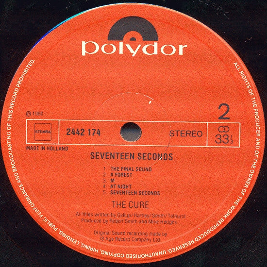 The Cure -Seventeen Seconds
