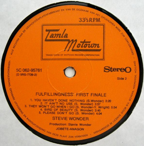 Stevie Wonder -Fulfillingness' First Finale