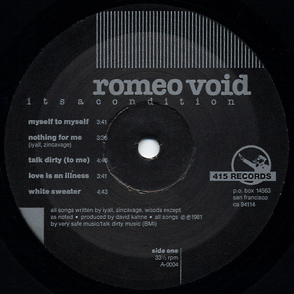 Romeo Void -Itsacondition