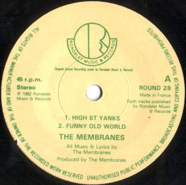 The Membranes -Pin Stripe Hype E.P.