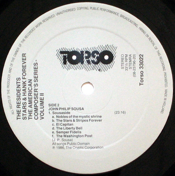 The Residents -Stars & Hank Forever! (The American Composer's Series - Volume II)