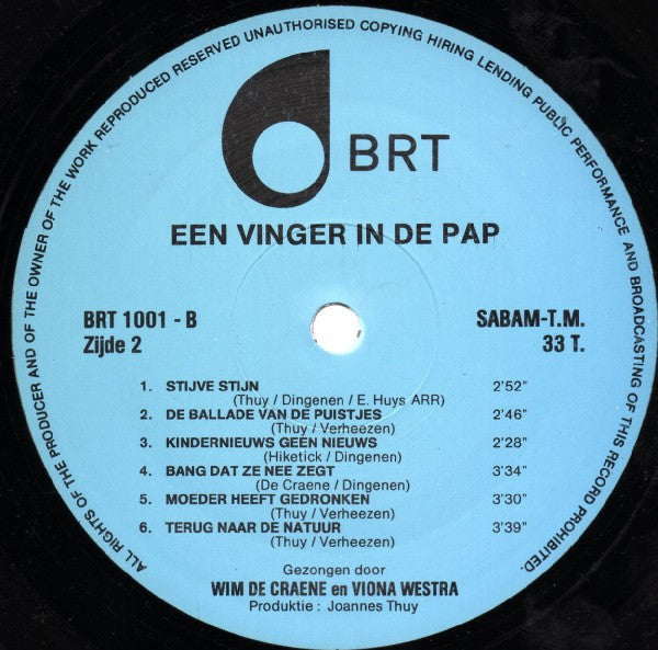 Wim De Craene En Viona Westra -Een Vinger In De Pap