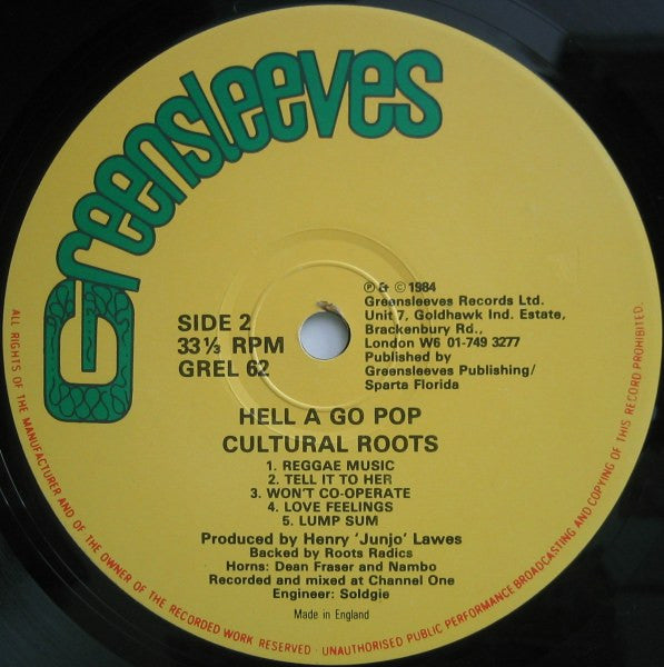 Cultural Roots -Hell A Go Pop