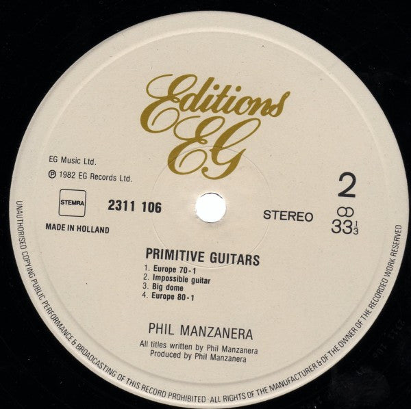 Phil Manzanera -Primitive Guitars
