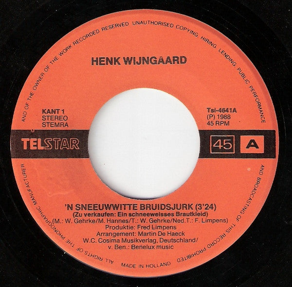 Henk Wijngaard -'n Sneeuwwitte Bruidsjurk