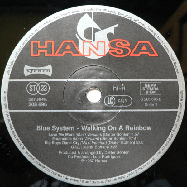 Blue System -Walking On A Rainbow