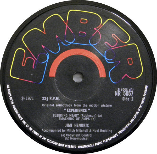 Jimi Hendrix - Original Sound Track 'Experience'