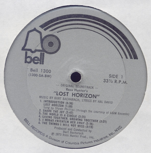 Burt Bacharach, Hal David -Lost Horizon (Original Soundtrack)