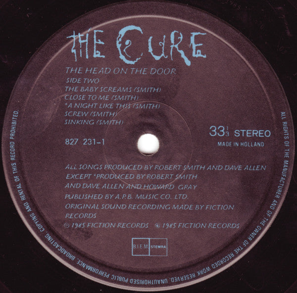 The Cure - The Head On The Door