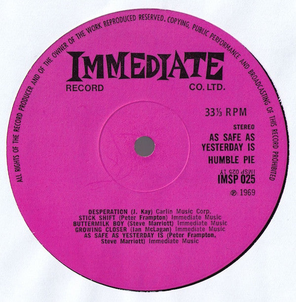 Humble Pie -As Safe As Yesterday Is
