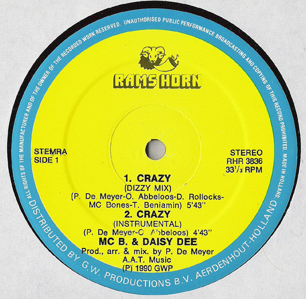 MC B.* Featuring Daisy Dee -Crazy