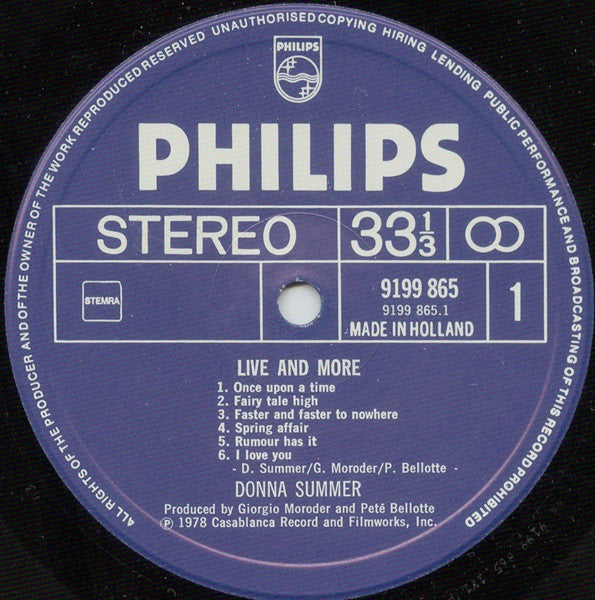 Donna Summer -Live And More
