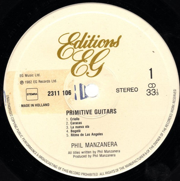 Phil Manzanera -Primitive Guitars