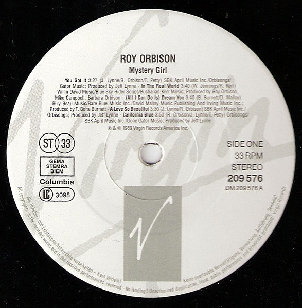 Roy Orbison -Mystery Girl