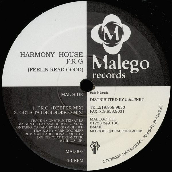 Harmony House -F.R.G (Feelin Read Good)