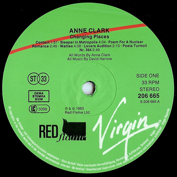 Anne Clark -Changing Places