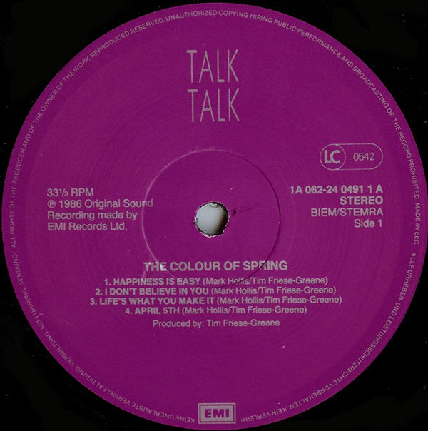 Talk Talk - The Colour Of Spring