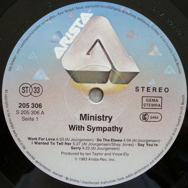 Ministry -With Sympathy