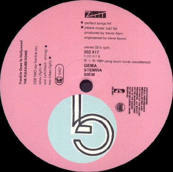 Frankie Goes To Hollywood -Welcome To The Pleasuredome