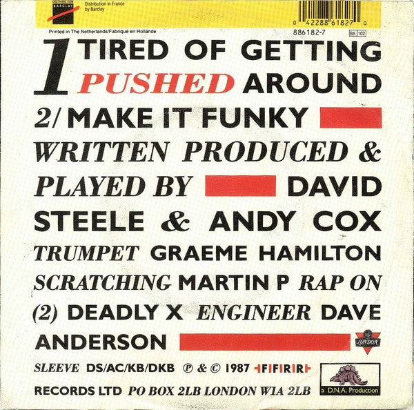 2 Men A Drum Machine And A Trumpet -Tired Of Getting Pushed Around