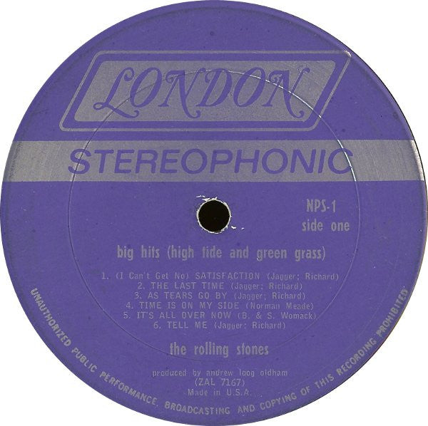The Rolling Stones -Big Hits (High Tide And Green Grass)