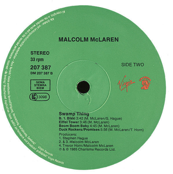 Malcolm McLaren -Swamp Thing