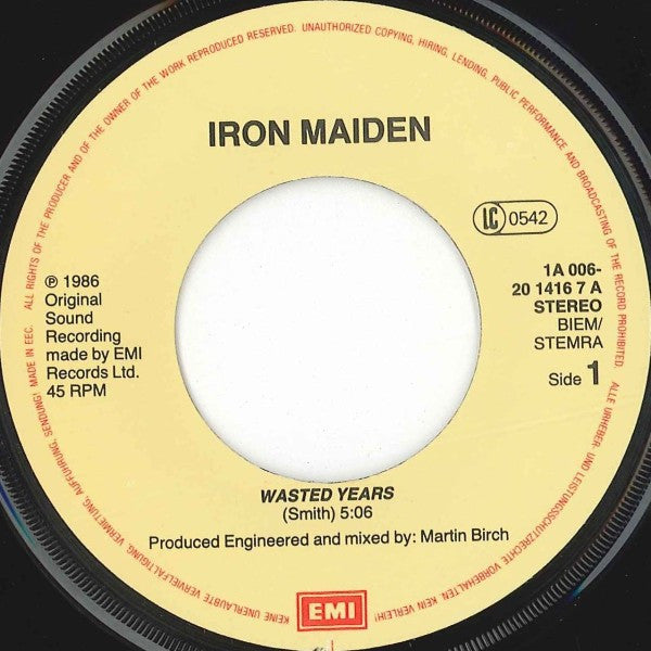 Iron Maiden -Wasted Years