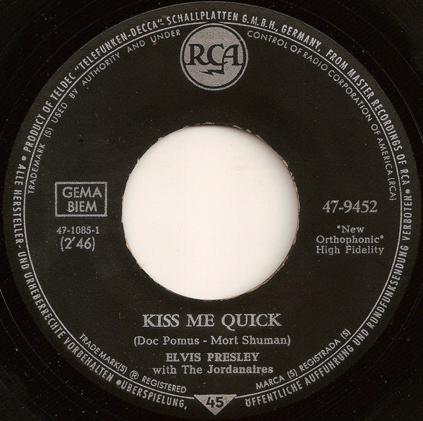 Elvis Presley -Kiss Me Quick