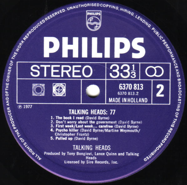 Talking Heads -Talking Heads: 77